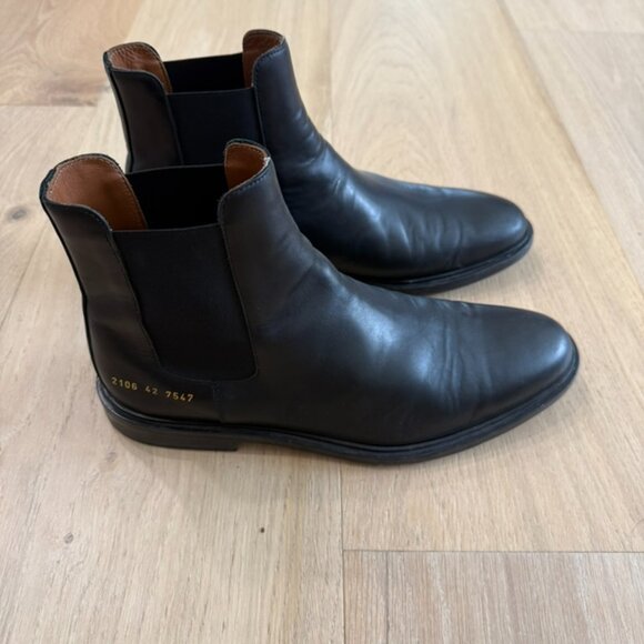 Common Projects Chelsea Boots Black Leather, Men\'s size 42 (US 9-10) main image 12